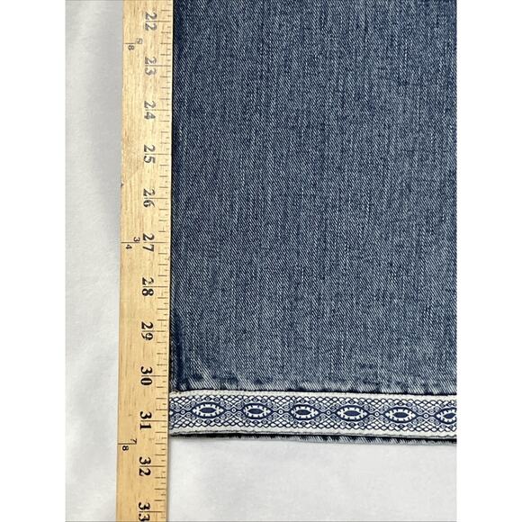 American Eagle Button Fly Straight Leg Jeans Womens 10 Medium Wash Denim USA - Picture 10 of 15